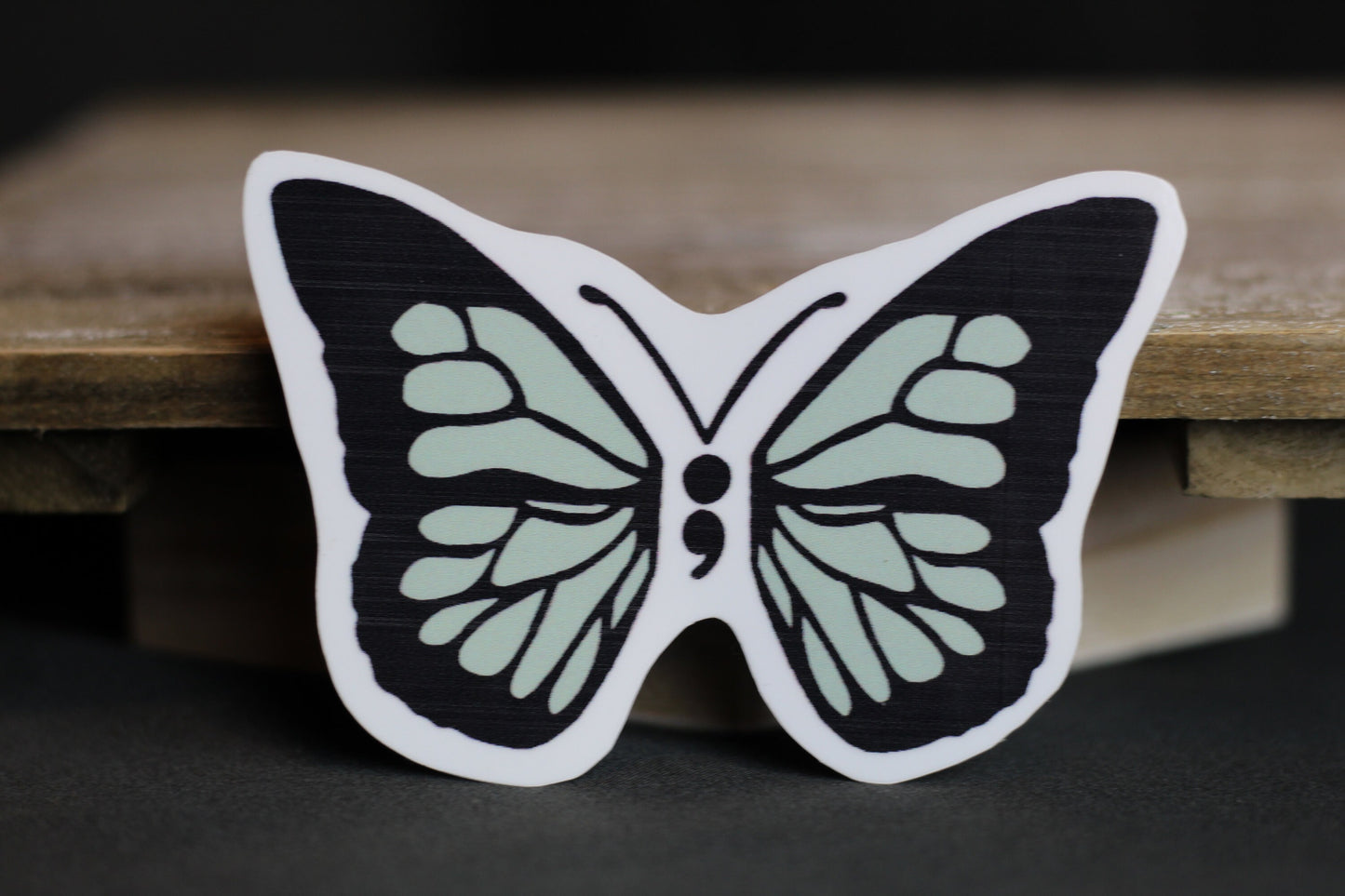 Semicolon Butterfly Sticker