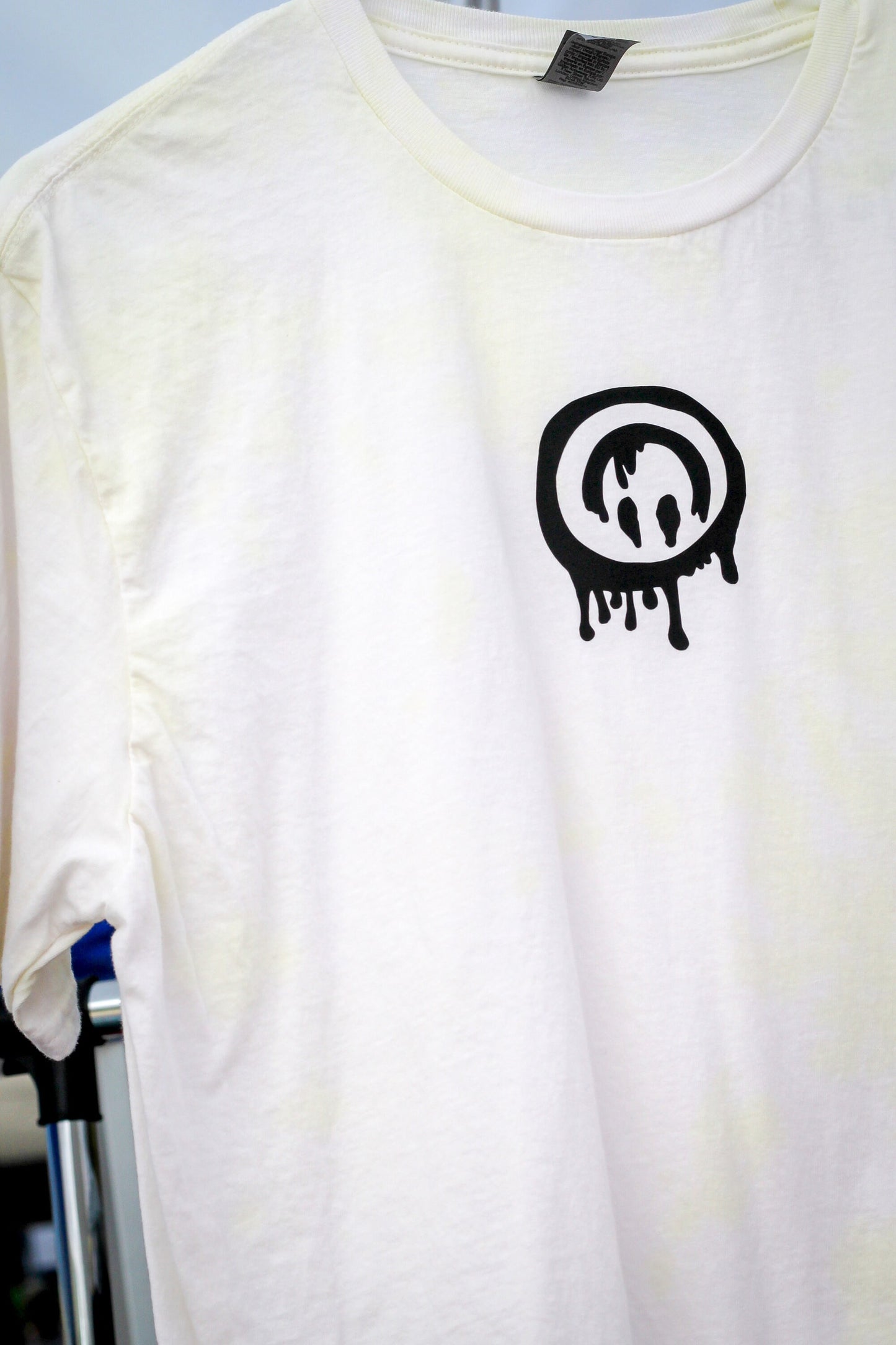 Upside Down Drippy Smiling Face Shirt - HAND DYED