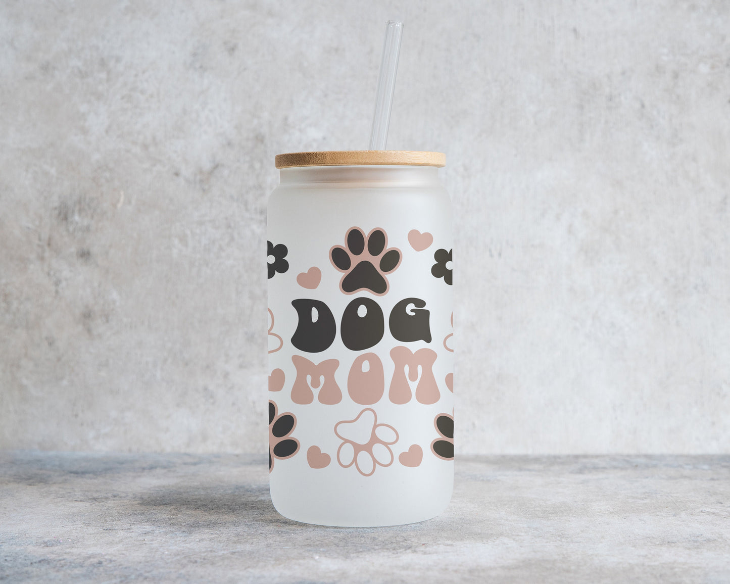 Dog Mom Drinking Glass - 16 oz. Glass